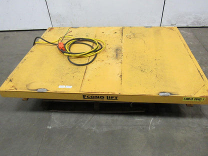 Econo Lift 3SL42 2000Lb. Hydraulic Scissor Lift Table 66"x48" Top 8"-52"Ht 3Ph