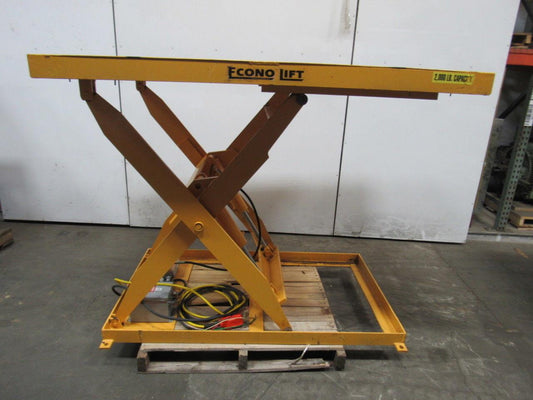 Econo Lift 3SL42 2000Lb. Hydraulic Scissor Lift Table 66"x48" Top 8"-52"Ht 3Ph