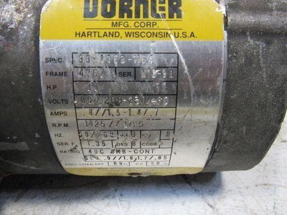 Dorner 33-1163-1164 .33Hp 1425/1725RPM 400...460V 42CZ Frame Electric AC Motor