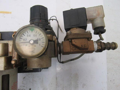 SMC Pneumatic Solenoid Valve Filter Double Regulator Assembly 0.05-0.83MPA