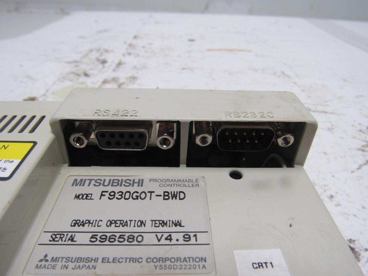 Mitsubishi F930G0T-BWD Programable Controller Graphic Operation Terminal V4.91