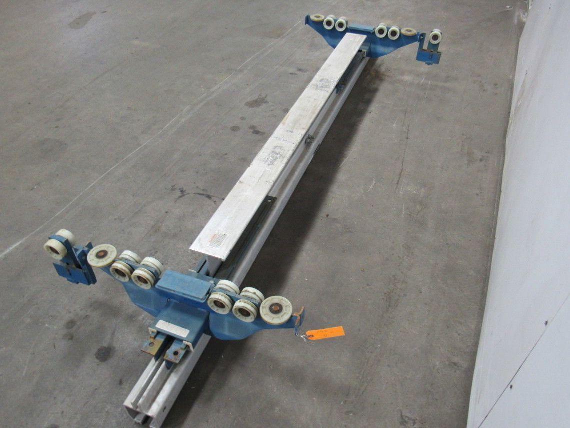 Gorbel Under Hung Aluminum Monorail Bridge Crane 109" OAL 86 To 54" Runner Width