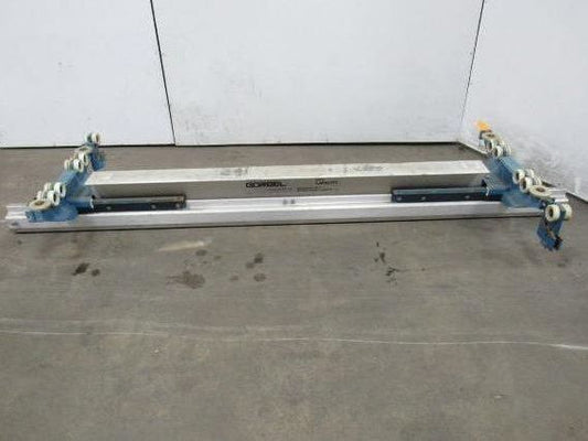 Gorbel Under Hung Aluminum Monorail Bridge Crane 109" OAL 86 To 54" Runner Width