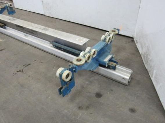 Gorbel Under Hung Aluminum Monorail Bridge Crane 109" OAL 86 To 54" Runner Width