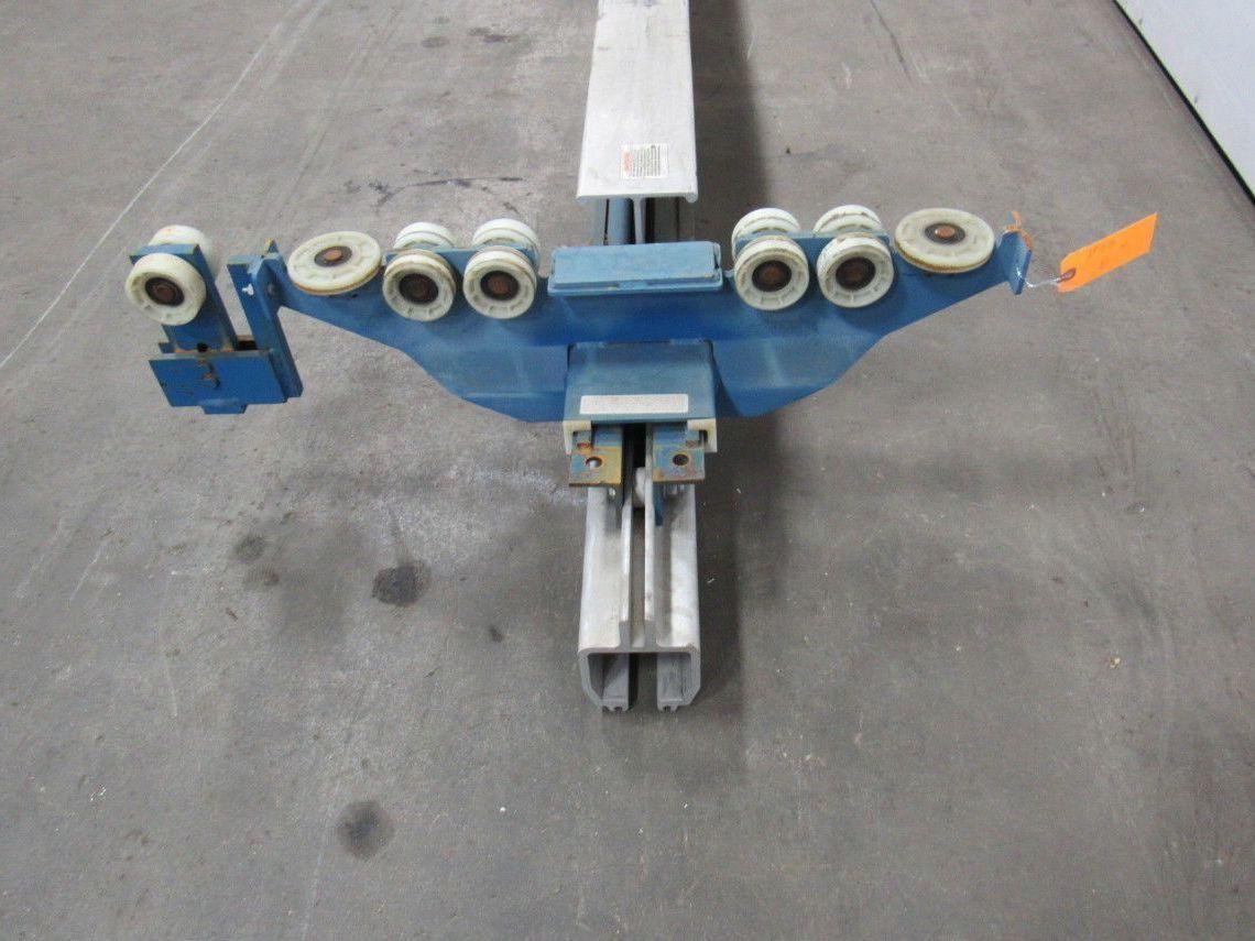 Gorbel Under Hung Aluminum Monorail Bridge Crane 109" OAL 86 To 54" Runner Width