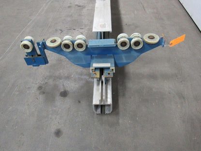 Gorbel Under Hung Aluminum Monorail Bridge Crane 109" OAL 86 To 54" Runner Width