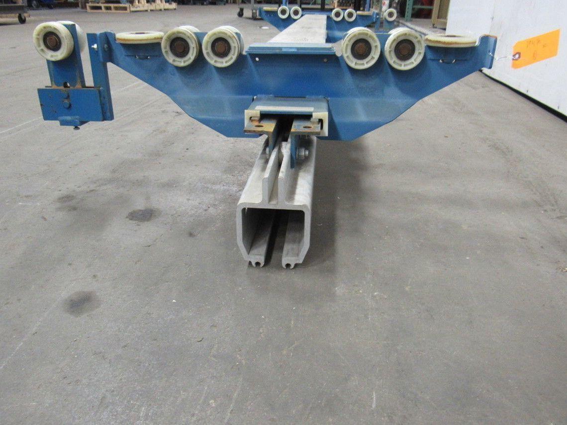 Gorbel Under Hung Aluminum Monorail Bridge Crane 109" OAL 86 To 54" Runner Width