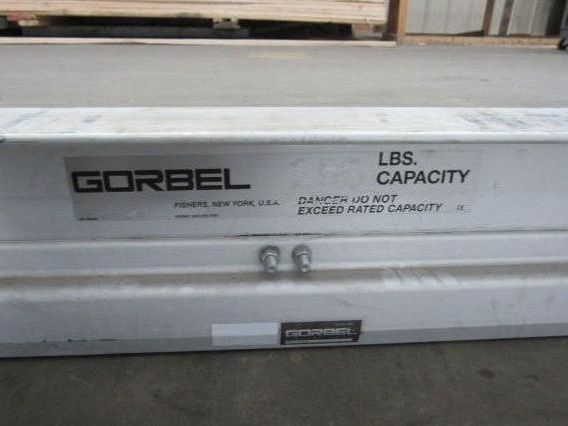 Gorbel Under Hung Aluminum Monorail Bridge Crane 109" OAL 86 To 54" Runner Width
