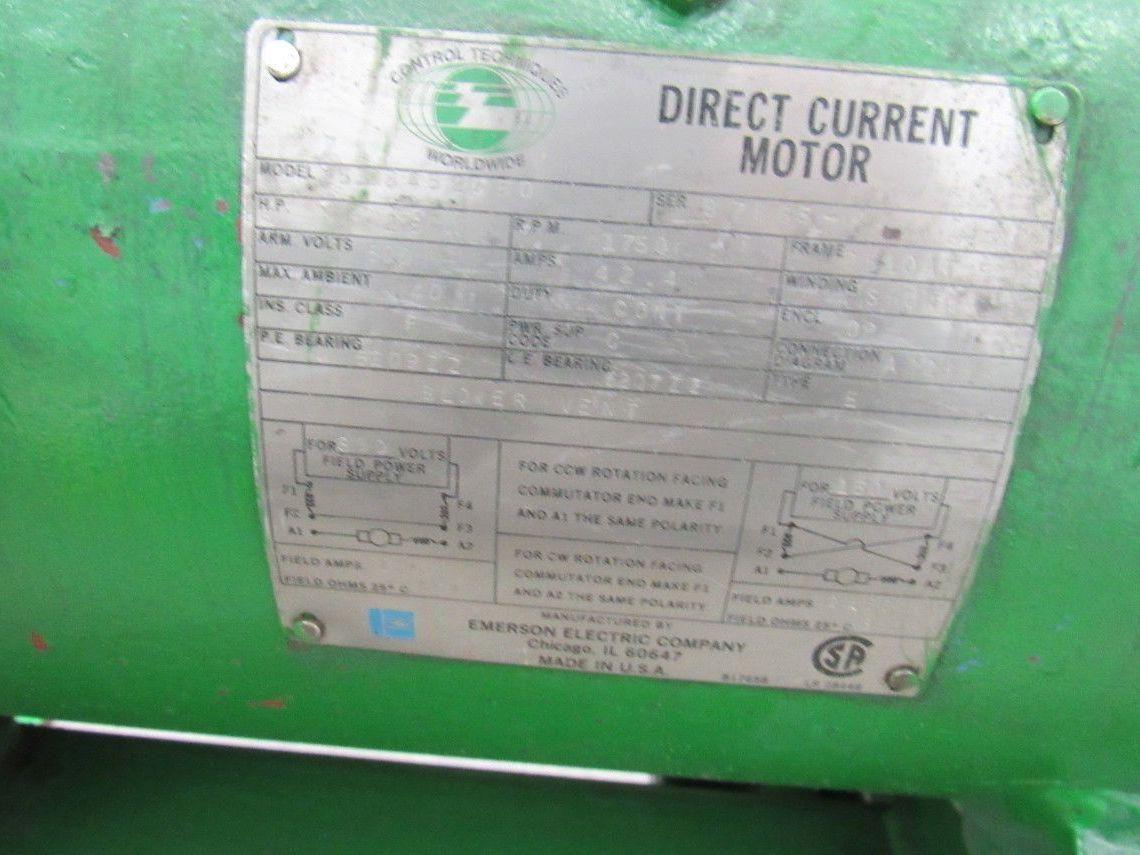 Control Tech 25Hp 500VDC 648RPM Output Size SR6A Gear Motor Assembly