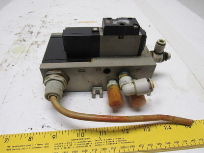 SMC VFS2100-5FZ Pneumatic Solenoid Valve W/2 Slot Control Block