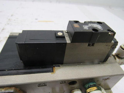 SMC VFS2100-5FZ Pneumatic Solenoid Valve W/2 Slot Control Block
