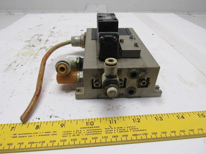 SMC VFS2100-5FZ Pneumatic Solenoid Valve W/2 Slot Control Block