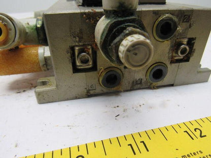 SMC VFS2100-5FZ Pneumatic Solenoid Valve W/2 Slot Control Block