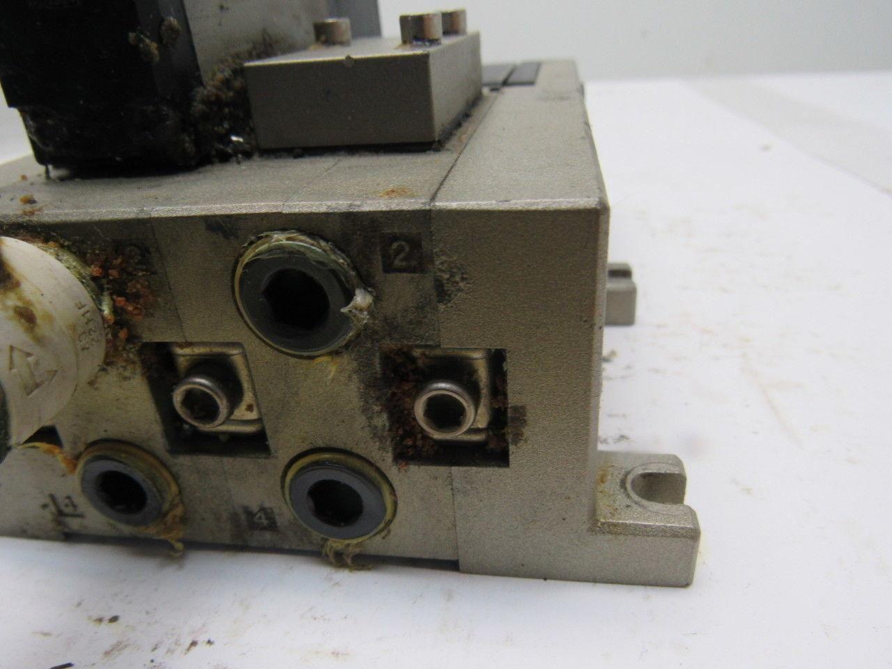 SMC VFS2100-5FZ Pneumatic Solenoid Valve W/2 Slot Control Block