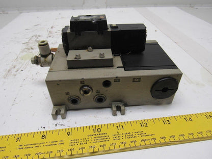 SMC VFS2100-5FZ Pneumatic Solenoid Valve W/2 Slot Control Block