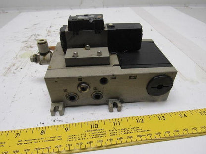SMC VFS2100-5FZ Pneumatic Solenoid Valve W/2 Slot Control Block