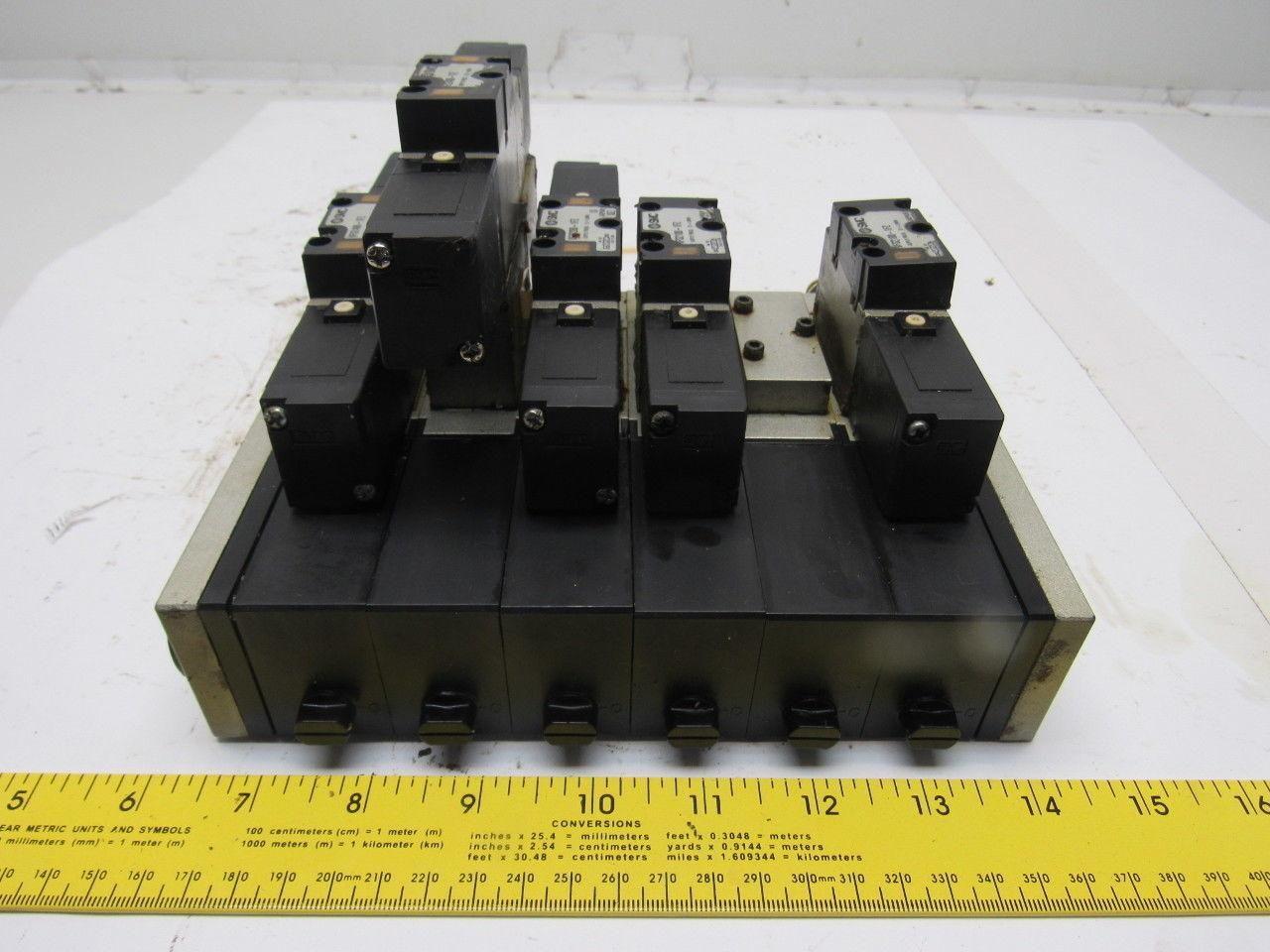 SMC VFS2100-1FZ (6) Slot Control Block w/(5) Valves
