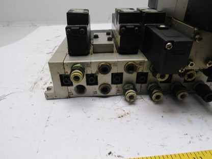 SMC VFS2100-1FZ (6) Slot Control Block w/(5) Valves
