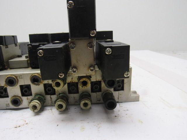 SMC VFS2100-1FZ (6) Slot Control Block w/(5) Valves