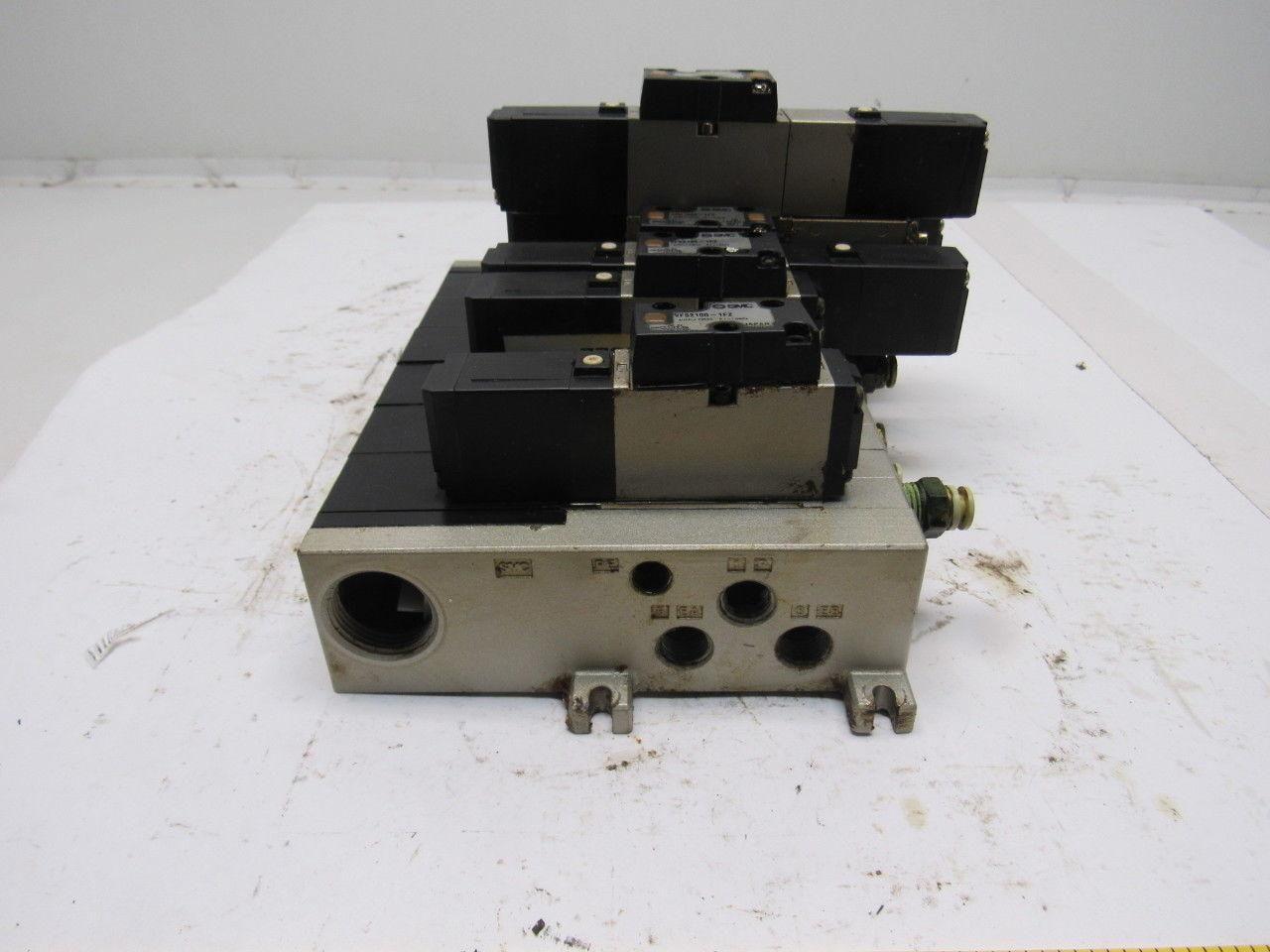 SMC VFS2100-1FZ (6) Slot Control Block w/(5) Valves