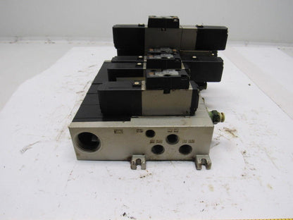 SMC VFS2100-1FZ (6) Slot Control Block w/(5) Valves