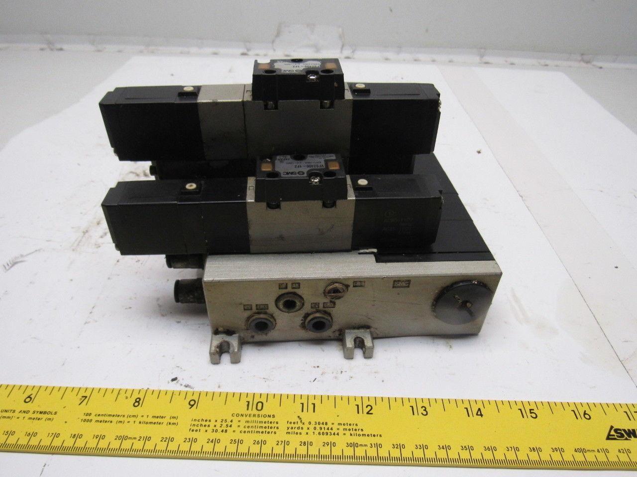 SMC VFS2100-1FZ (6) Slot Control Block w/(5) Valves