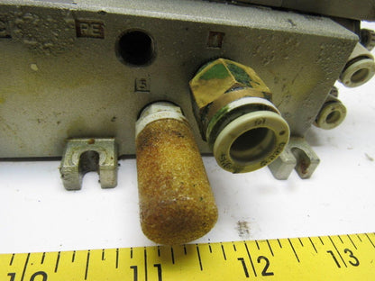 SMC VSF2100-5FZ VFS2400-5FZ (4) Slot Control Block w/(3) Valves