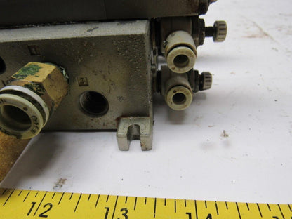 SMC VSF2100-5FZ VFS2400-5FZ (4) Slot Control Block w/(3) Valves