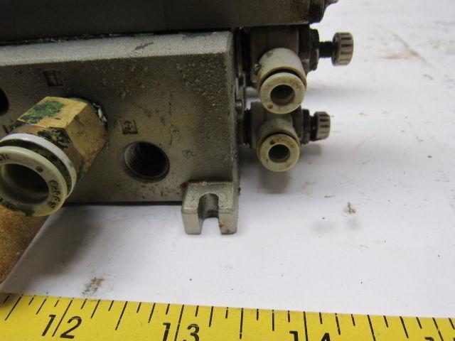 SMC VSF2100-5FZ VFS2400-5FZ (4) Slot Control Block w/(3) Valves