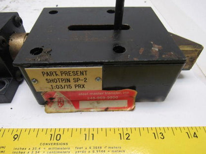 Steel Master Transfer Gate Positive Stop Shot Pin W/Air Cylinder