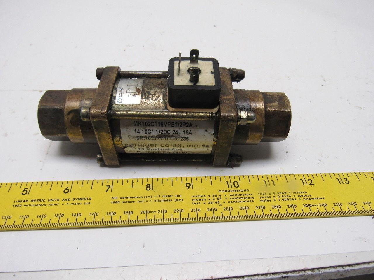 CO-AX MK25NC MK102C116VPB1/2P2A Coaxial Valve 14 10C1 1/2DC 24L 16A