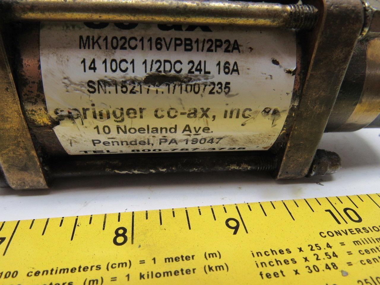 CO-AX MK25NC MK102C116VPB1/2P2A Coaxial Valve 14 10C1 1/2DC 24L 16A