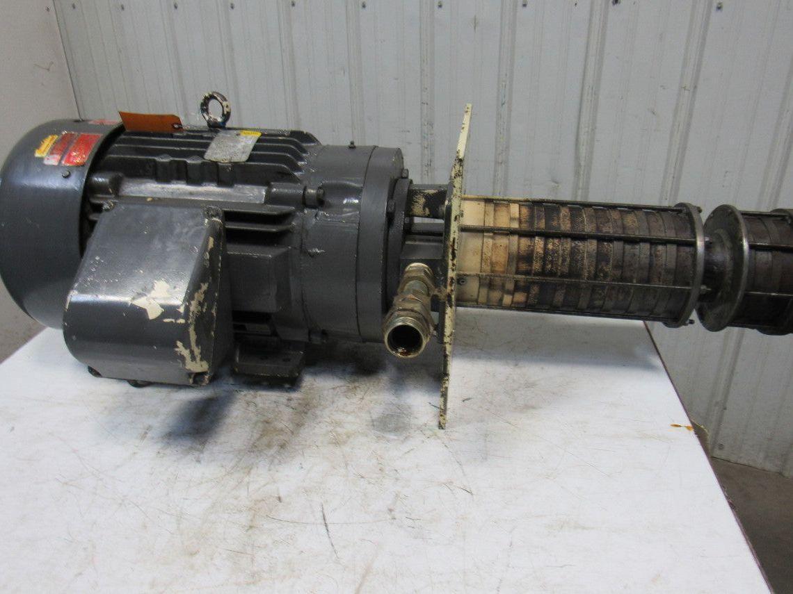 Gusher MSC5-10-2500F 25Hp 5525RPM Vertical Coolant Pump 53GPM 230/460V 3Hp