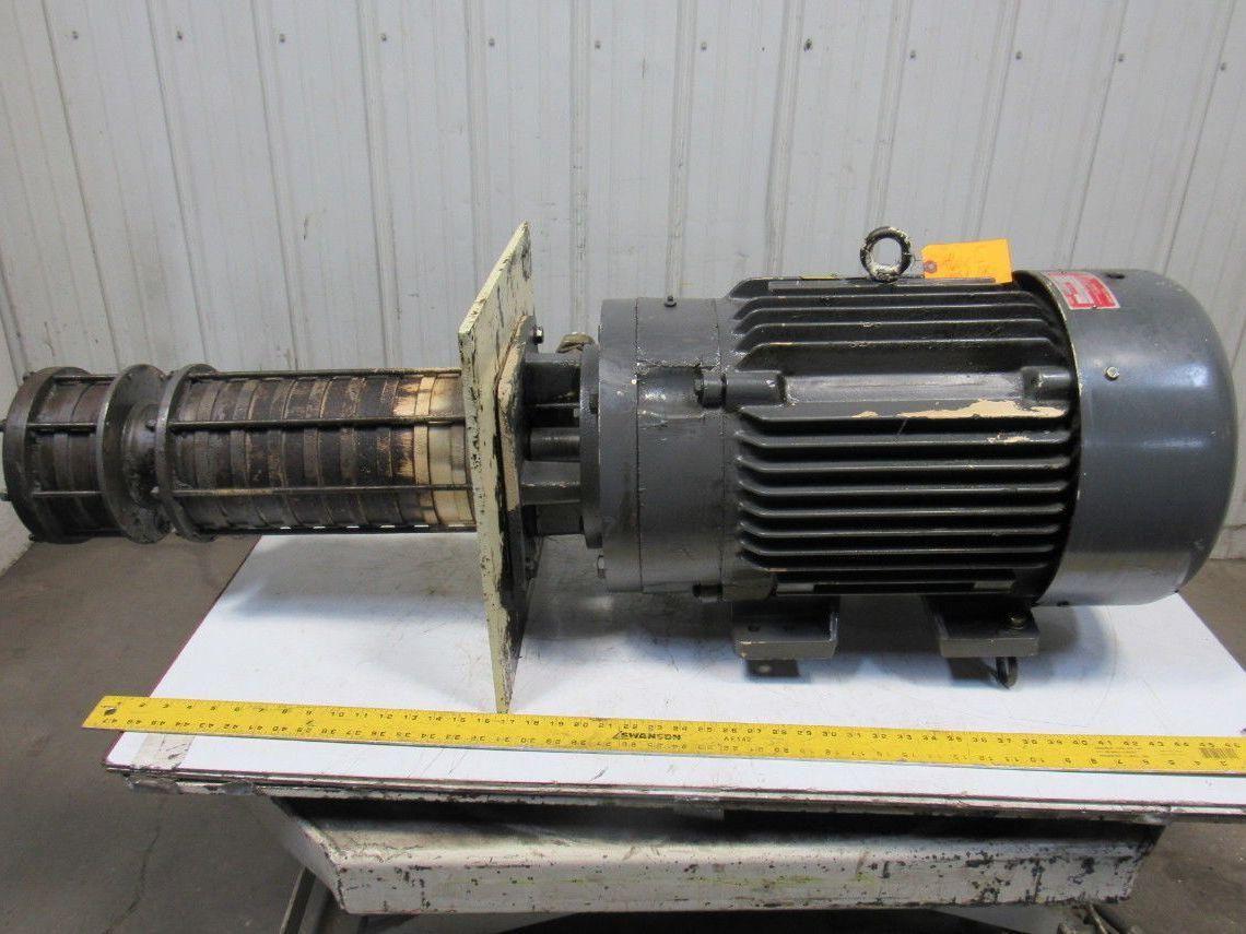 Gusher MSC5-10-2500F 25Hp 5525RPM Vertical Coolant Pump 53GPM 230/460V 3Hp