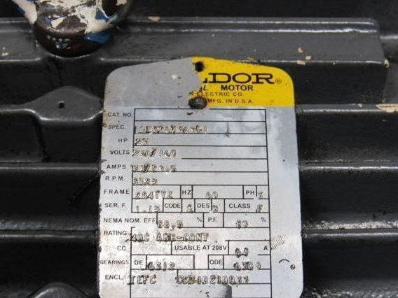 Gusher MSC5-10-2500F 25Hp 5525RPM Vertical Coolant Pump 53GPM 230/460V 3Hp