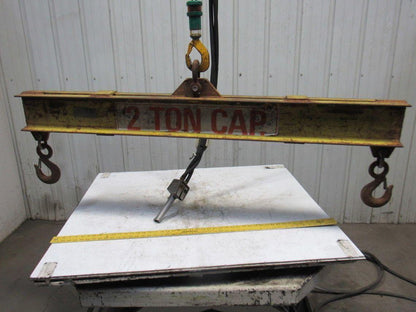 2 TON Dual Beam Low Headroom Lifting Beam Rigging Spreader Bar 60"