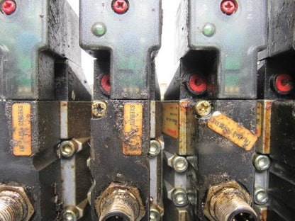 Norgren SXE9573-871-M1 7 Station Pneumatic Manifold Block W/6 Valves