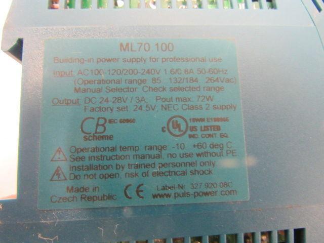 PULS ML70.100 Power Supply 72W 3A 100-120/220-240V
