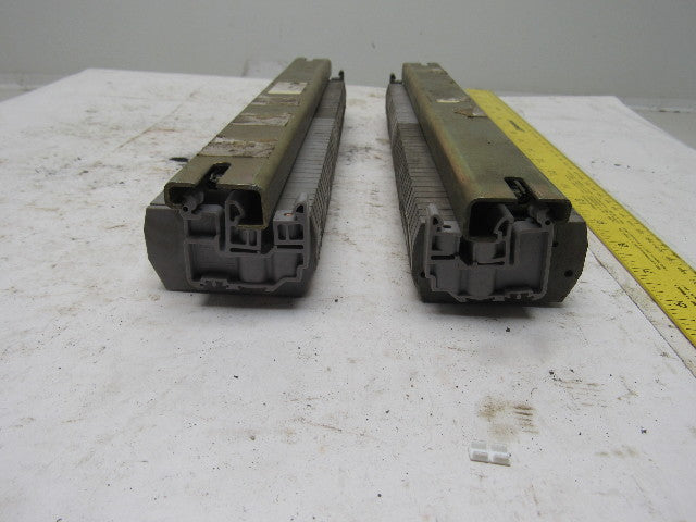 ENTRETEC MB2,5/6,4G DIN Rail W/45+ Terminal Blocks W/12-1/2" Lot of 2