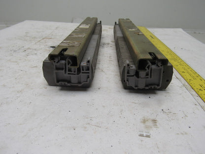 ENTRETEC MB2,5/6,4G DIN Rail W/45+ Terminal Blocks W/12-1/2" Lot of 2