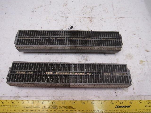 ENTRETEC MB2,5/6,4G DIN Rail W/45+ Terminal Blocks W/12-1/2" Lot of 2