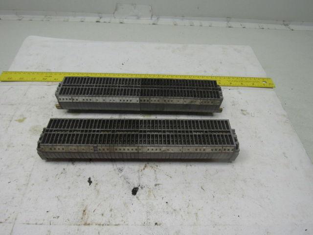 ENTRETEC MB2,5/6,4G DIN Rail W/45+ Terminal Blocks W/12-1/2" Lot of 2