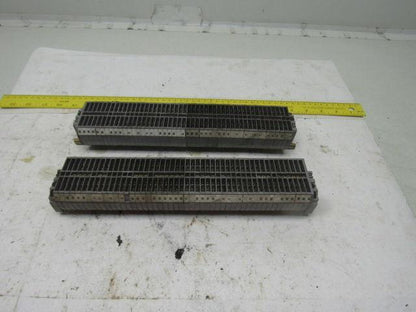 ENTRETEC MB2,5/6,4G DIN Rail W/45+ Terminal Blocks W/12-1/2" Lot of 2