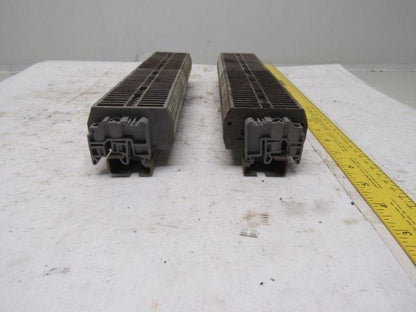 ENTRETEC MB2,5/6,4G DIN Rail W/45+ Terminal Blocks W/12-1/2" Lot of 2