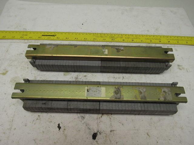 ENTRETEC MB2,5/6,4G DIN Rail W/45+ Terminal Blocks W/12-1/2" Lot of 2