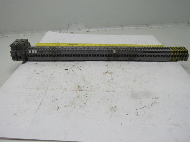 ENTRETEC (50) Gray 5120 Terminal Blocks W/(6) 5005.M10/10/P Grounds lot of 56