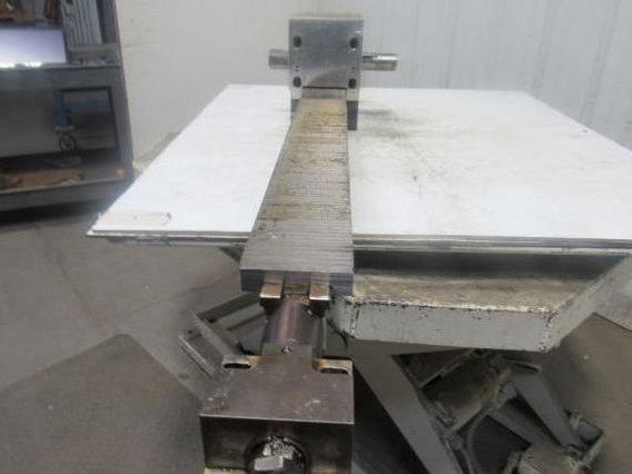 77"L x 4" Face Metal Gear Rack W/Gear Assembly From a Frost Broach Machine