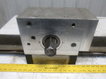 77"L x 4" Face Metal Gear Rack W/Gear Assembly From a Frost Broach Machine