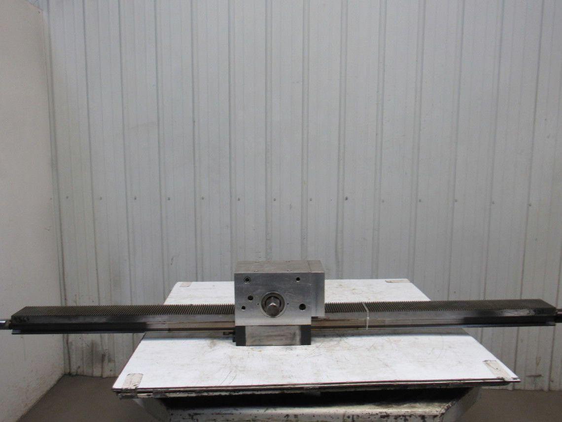 77"L x 4" Face Metal Gear Rack W/Gear Assembly From a Frost Broach Machine