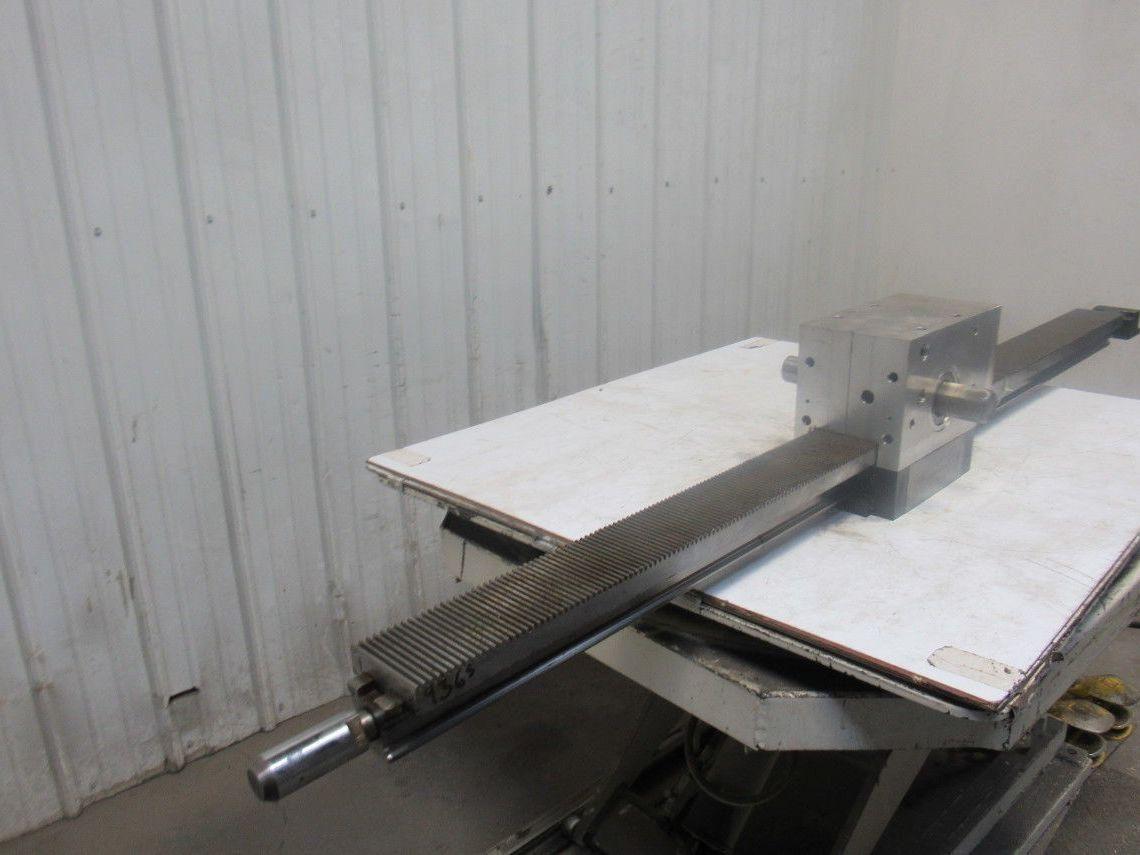 77"L x 4" Face Metal Gear Rack W/Gear Assembly From a Frost Broach Machine